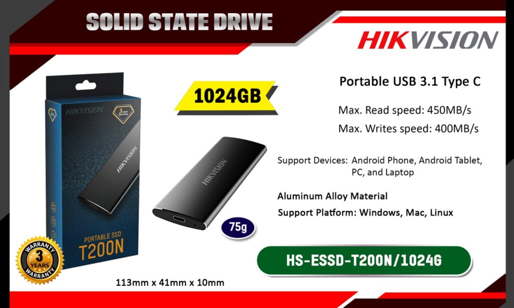 HS ESSD T200N 1024G Storages SSD Hikvision Online Shop Sri Lanka