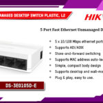 DS-3E0105D-E Hikvision Unmanaged Desktop Switch Plastic, L2 Switch digital Colombo Sri Lanka
