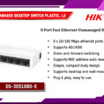 DS-3E0108D-E Hikvision Unmanaged Desktop Switch Plastic, L2 Switches digital Colombo Sri Lanka
