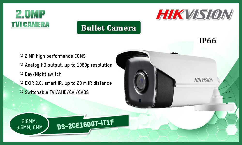 Ds 2ce16d0t It1f Hikvision 2mp Tvi Bullet Camera In Sri Lanka