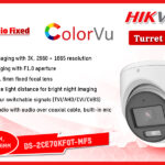 DS-2CE70KF0T-MFS Hikvision 3K ColorVu Audio Fixed Turret CCTV Camera digital Colombo Sri Lanka