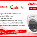 DS-2CE70KF0T-PFS Hikvision 3K ColorVu Audio Fixed Turret Camera digital Colombo Sri Lanka