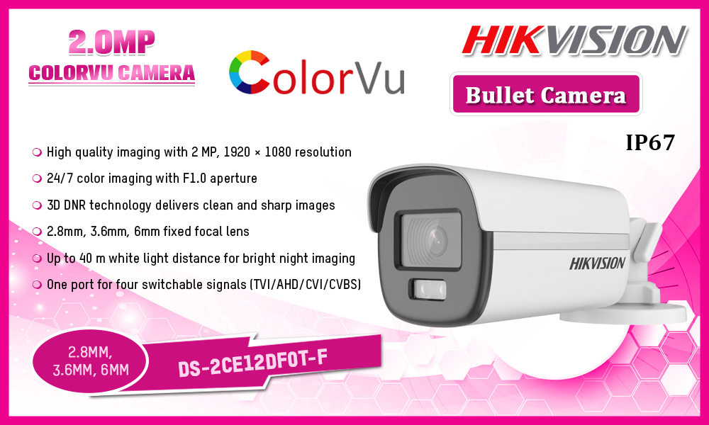 Ds 2ce12df0t F Hikvision 2mp Colorvu Bullet Camera In Sri Lanka