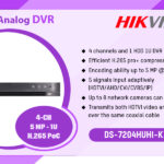 DS-7204HUHI-K1 Hikvision 8MP 4K Analog DVR digital Colombo Sri Lanka