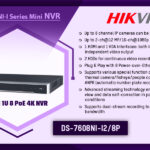 DS-7608NI-I2/8P Hikvision DS-7600NI-I SERIES MINI NVR digital Colombo Sri Lanka