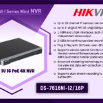 DS-7616NI-I2/16P Hikvision DS-7600NI-I Series MINI NVR digital Colombo Sri Lanka